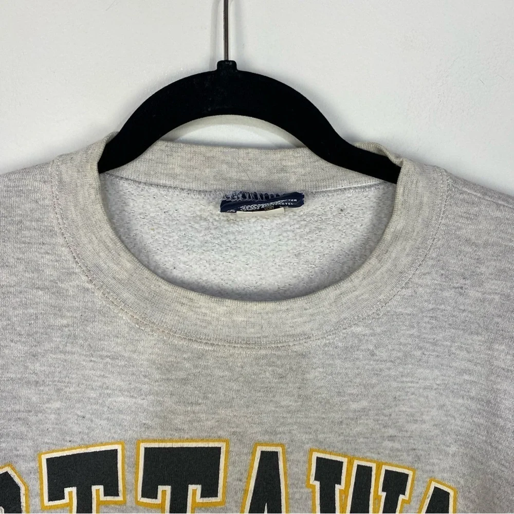 Vintage Ottawa Jansport Grey Gray Retro 90s Crewneck Sweatshirt - Picture 3 of 4